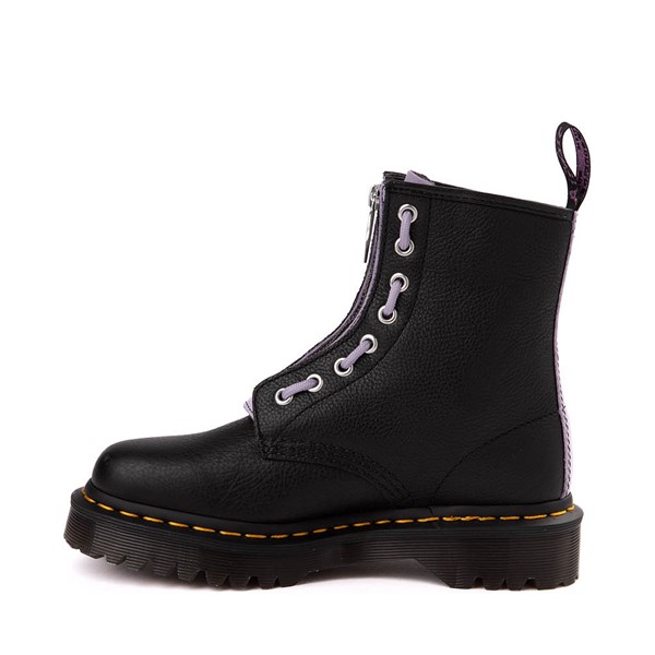 alternate view Botte Dr. Martens 1460 à 8 œillets Zip Heart pour femmes - Noire / LavandeALT1