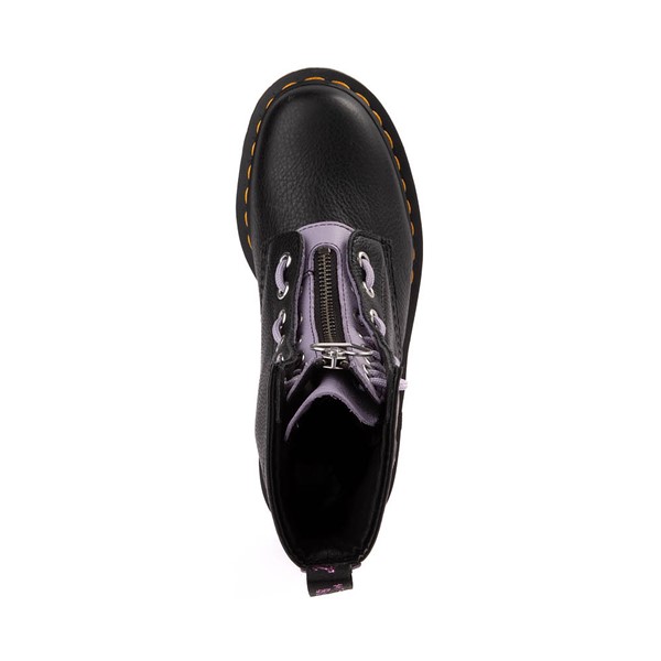 alternate view Womens Dr. Martens 1460 8-Eye Zip Heart Boot - Black / LavenderALT2