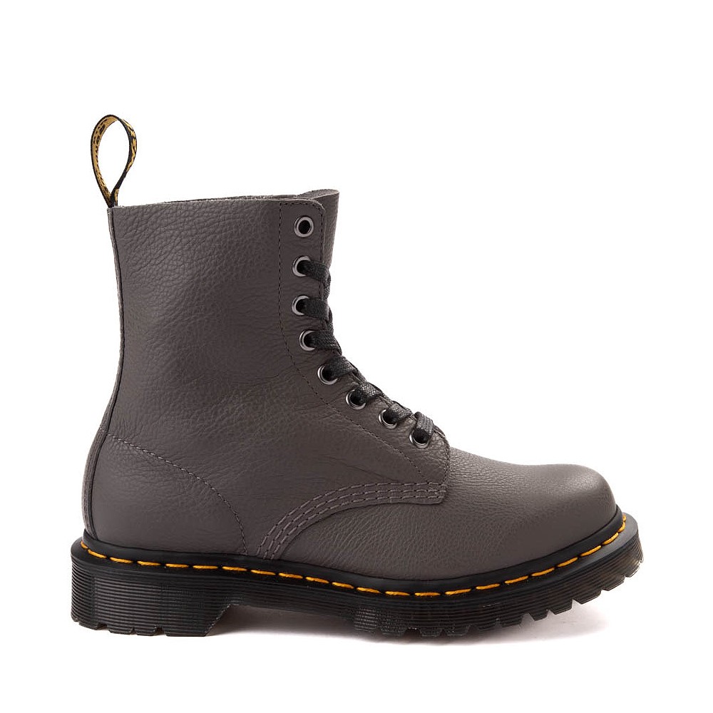 Botte Dr. Martens Pascal à 8 œillets pour femmes - Gris métallisé