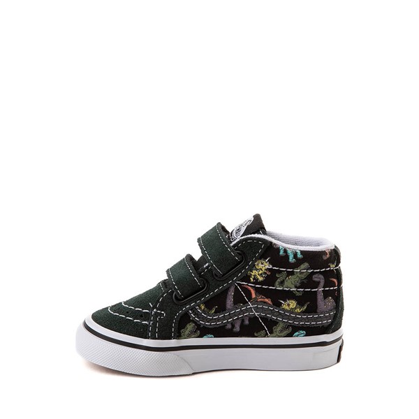 alternate view Vans Sk8-Mid Reissue V Glow Skate Shoe - Baby / Toddler - Black / Dinosaur PrintALT1B