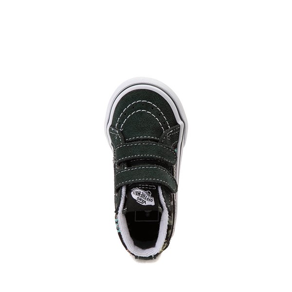 alternate view Vans Sk8-Mid Reissue V Glow Skate Shoe - Baby / Toddler - Black / Dinosaur PrintALT2