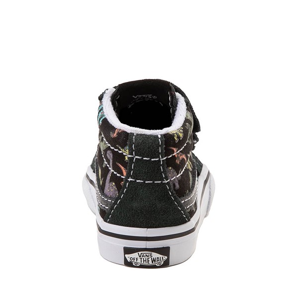 alternate view Vans Sk8-Mid Reissue V Glow Skate Shoe - Baby / Toddler - Black / Dinosaur PrintALT4