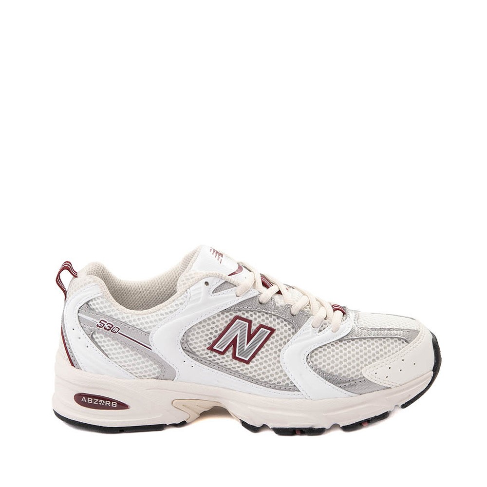 new balance 530 athletic shoe sea salt white mercury red