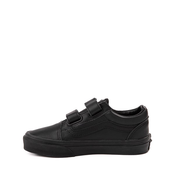 Vans Old Skool V Classic Tumble Skate Shoe - Little Kid Black Monochrome