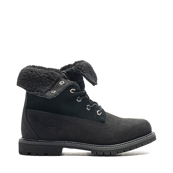 Womens Timberland Authentics Waterproof Roll Top Boot Black