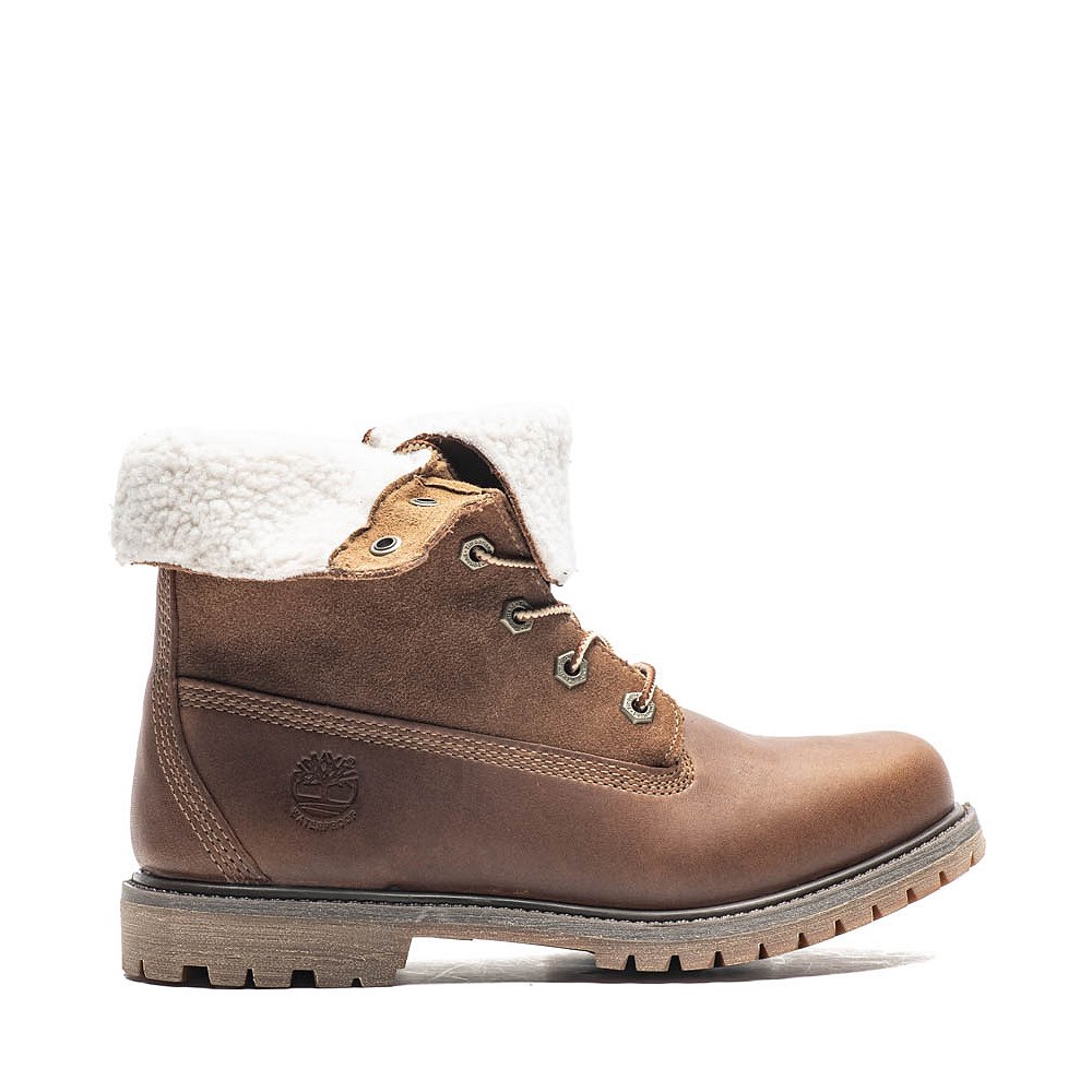 Womens Timberland&reg; Authentics Waterproof Roll-Top Boot - Brown