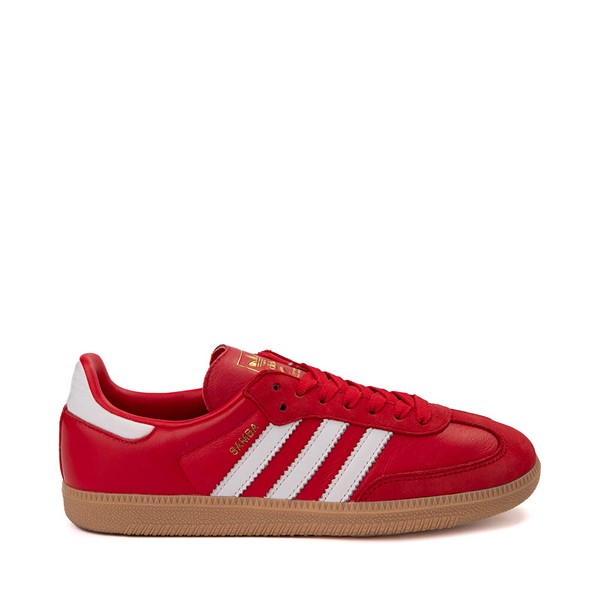 Womens adidas Samba OG Athletic Shoe - Better Scarlet / White Gold Metallic