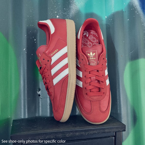 Womens adidas Samba OG Athletic Shoe - Better Scarlet / White Gold Metallic