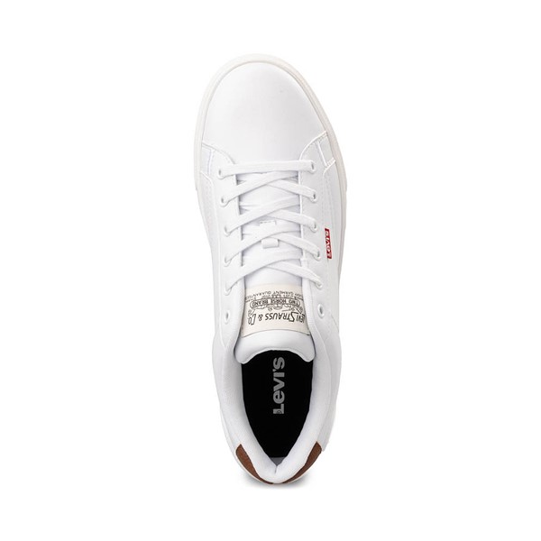 alternate view Mens Levi's 501® Jeffrey Casual Shoe - White / TanALT2