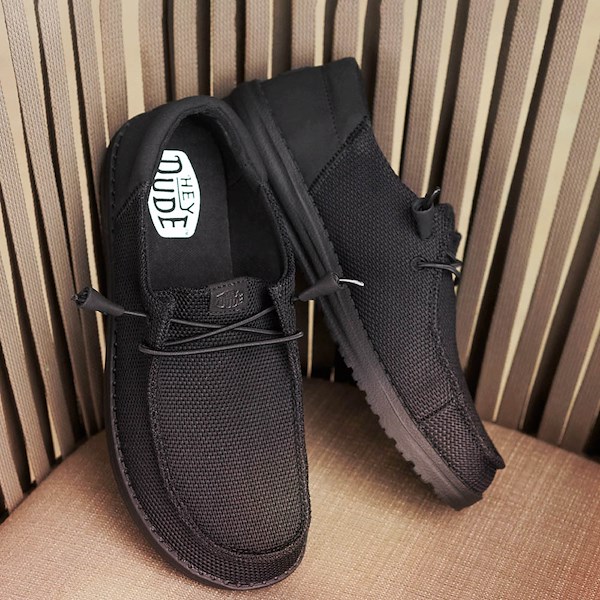 Womens HEYDUDE Wendy Funk Slip-On Casual Shoe - Black Monochrome