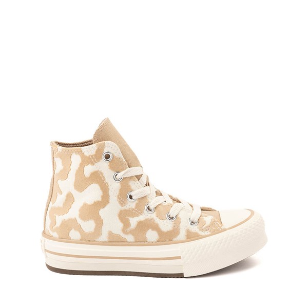 Converse Chuck Taylor All Star Lift Lavish Leopard High-Top Sneaker - Little Kid Egret / Warm Quarry