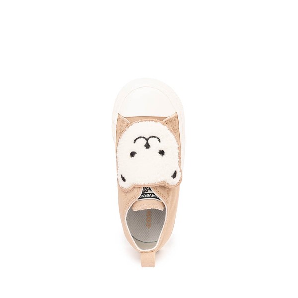alternate view Converse Chuck Taylor All Star Sherpa Bear Easy-On Low-Top Sneaker - Baby / Toddler - Warm Quarry / Egret / BlackALT2
