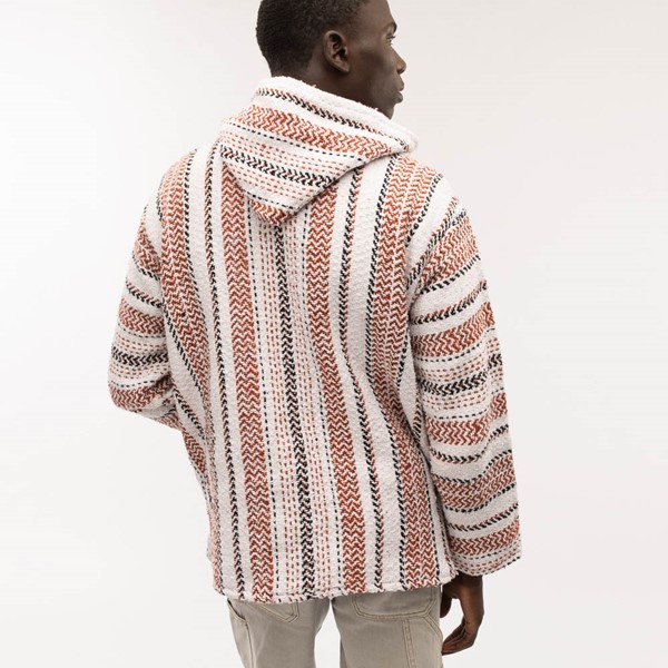 alternate view Baja Poncho - White / Brick RedALT2