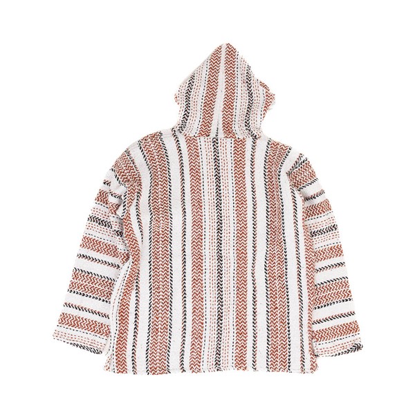 Baja Poncho White Brick Red