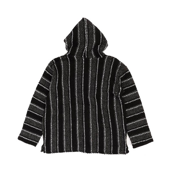 Baja Poncho Black Gray In Stock and Ready to Ship