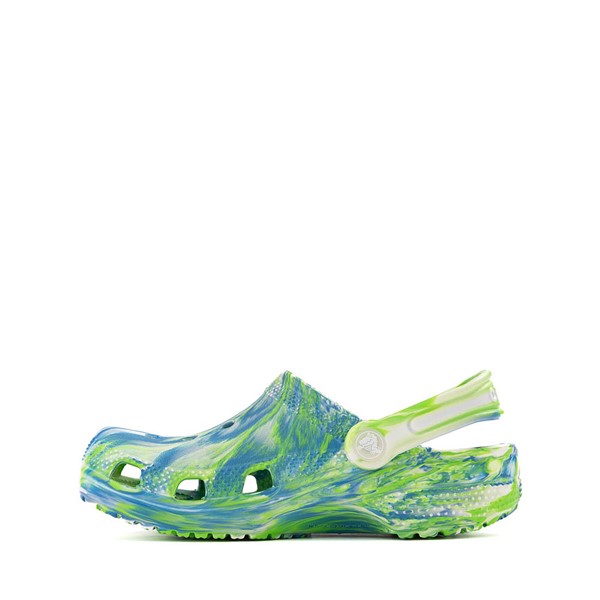 alternate view Crocs Classic Glow-In-The-Dark Marbled Clog - Little Kid / Big Kid - Prep Blue / MulticolorALT1B