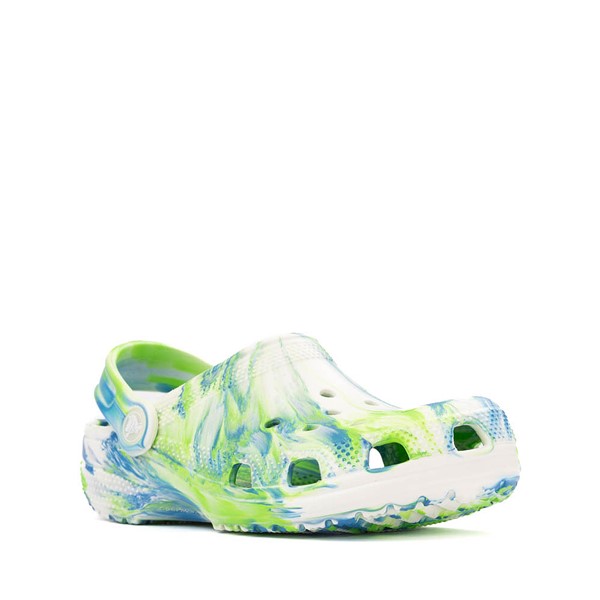 alternate view Crocs Classic Glow-In-The-Dark Marbled Clog - Little Kid / Big Kid - Prep Blue / MulticolorALT5