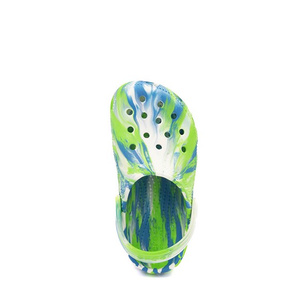 alternate view Crocs Classic Glow-In-The-Dark Marbled Clog - Baby / Toddler - Prep Blue / MulticolorALT2