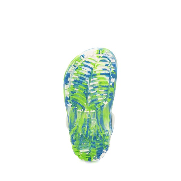 alternate view Crocs Classic Glow-In-The-Dark Marbled Clog - Baby / Toddler - Prep Blue / MulticolorALT3