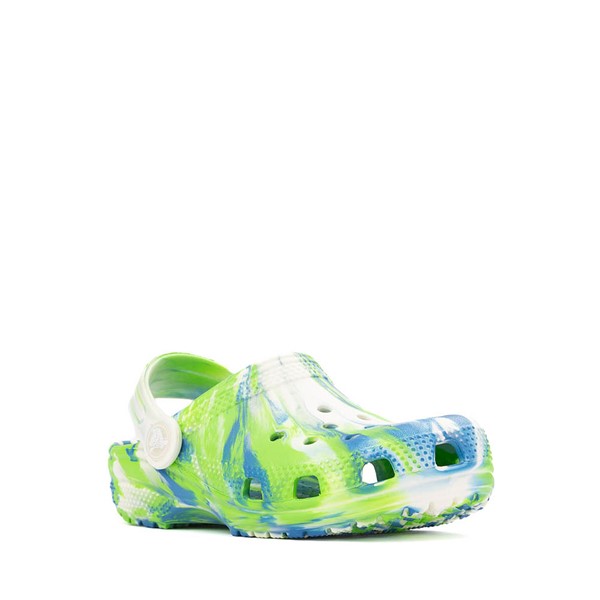 alternate view Crocs Classic Glow-In-The-Dark Marbled Clog - Baby / Toddler - Prep Blue / MulticolorALT5