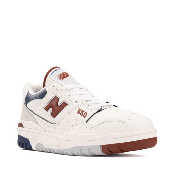 alternate view New Balance 550 Athletic Shoe - White / Navy / RustALT5