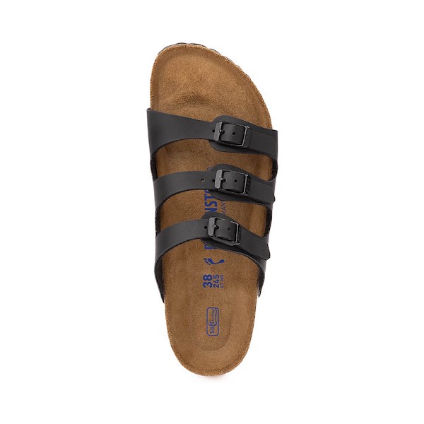 alternate view Womens Birkenstock Florida Soft Footbed Slide Sandal - BlackALT2