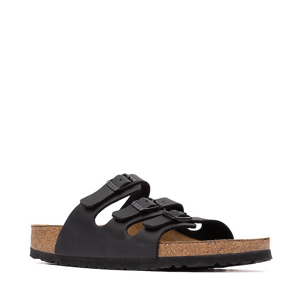 alternate view Womens Birkenstock Florida Soft Footbed Slide Sandal - BlackALT5
