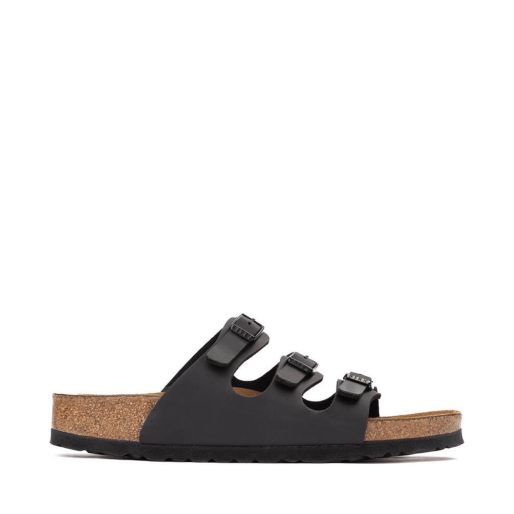 Womens Birkenstock Florida Soft Footbed Slide Sandal - Black