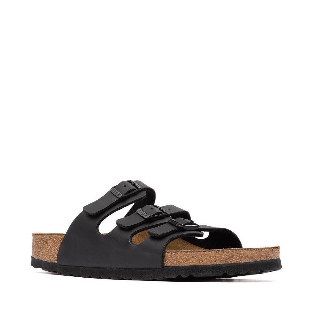 Womens Birkenstock Florida Soft Footbed Slide Sandal - Black