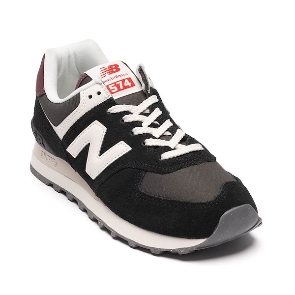 alternate view Womens New Balance 574 Athletic Shoe - Black / WhiteALT5