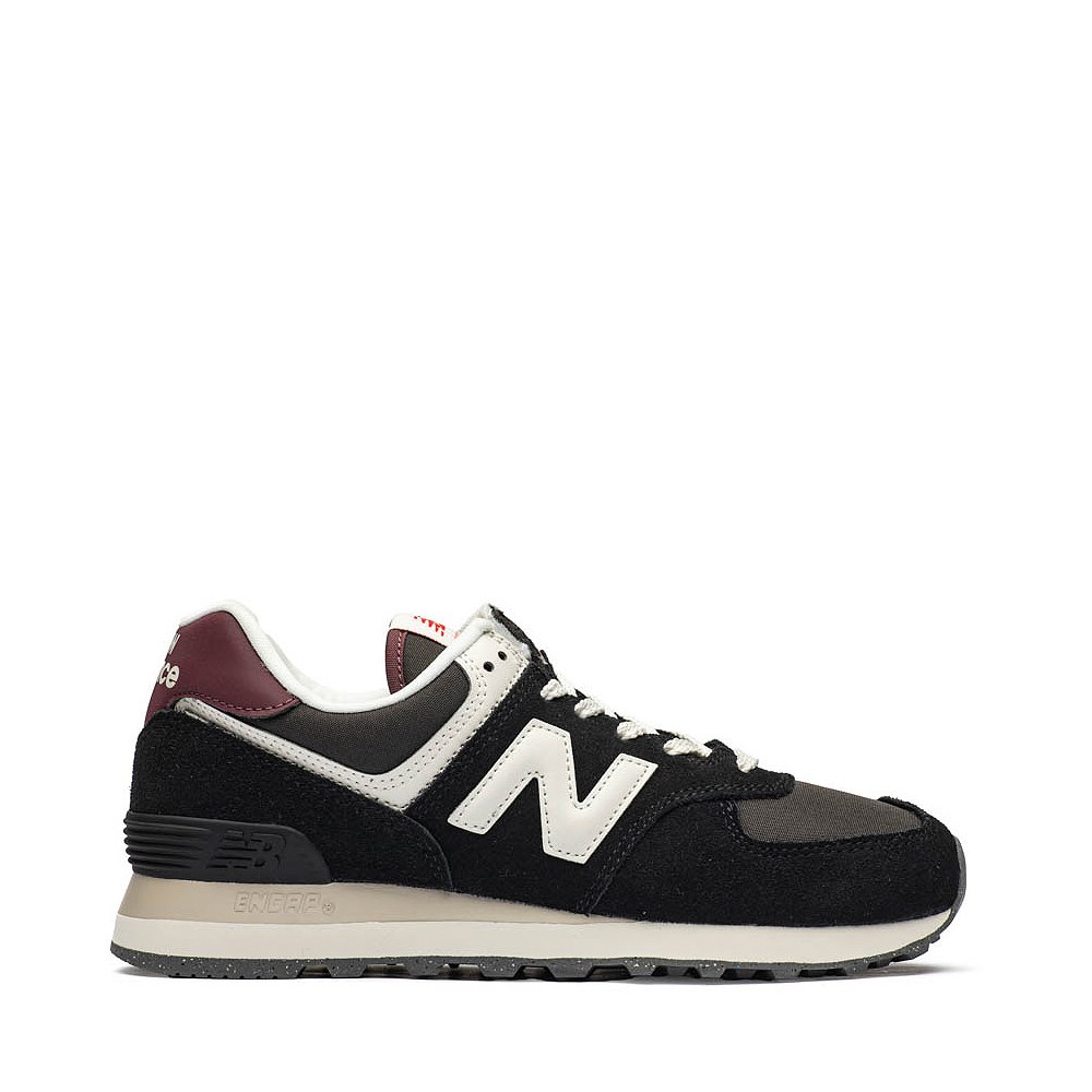 Womens New Balance 574 Athletic Shoe - Black / White