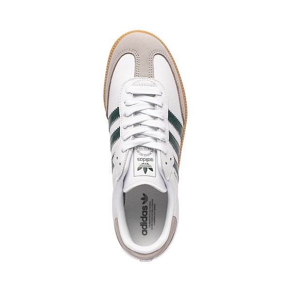 alternate view Womens adidas Samba OG Athletic Shoe - Cloud White / Collegiate Green / Grey TwoALT2