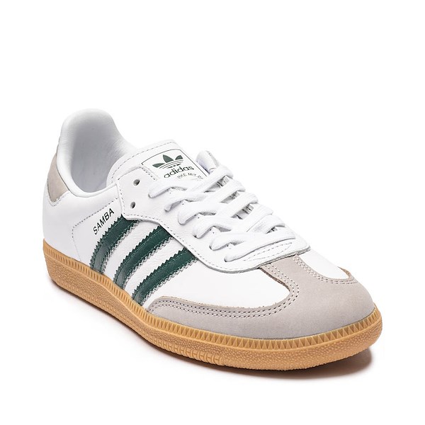 alternate view Womens adidas Samba OG Athletic Shoe - Cloud White / Collegiate Green / Grey TwoALT5