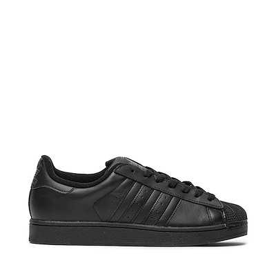 black adidas leather shoes