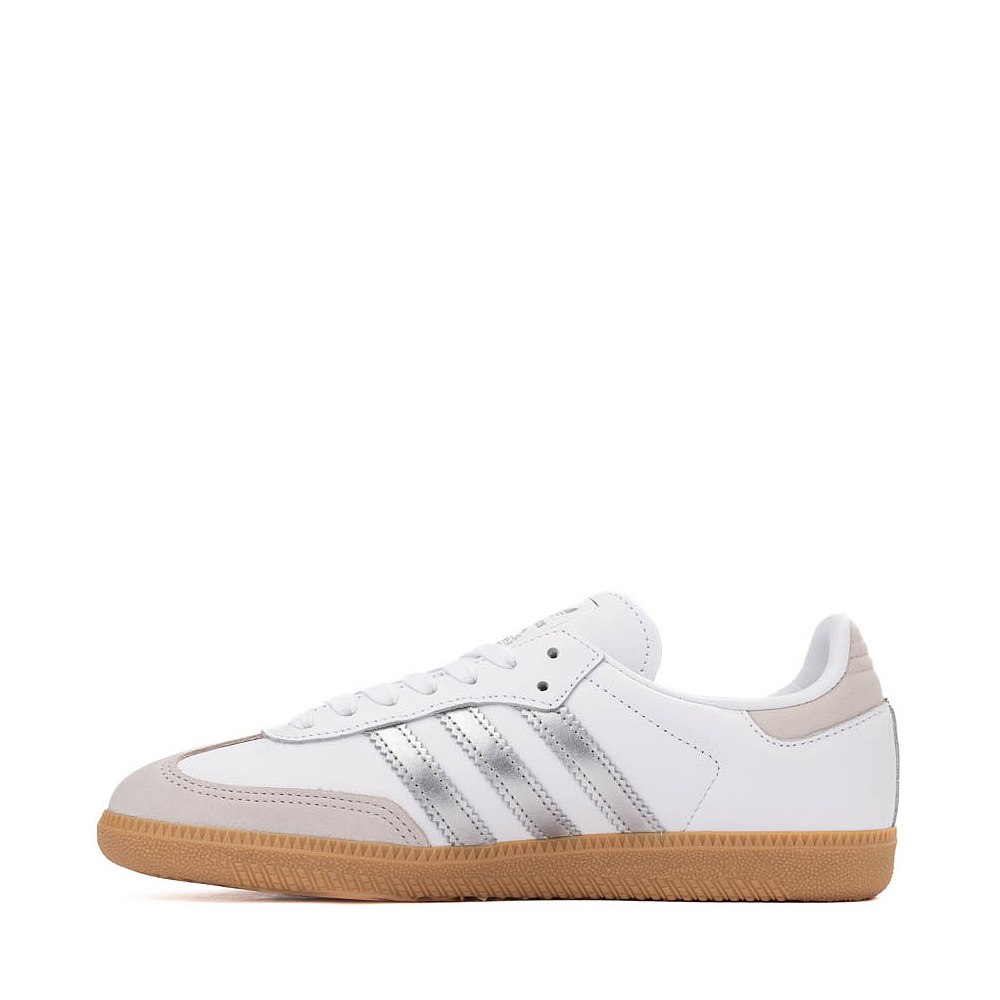 Womens adidas Samba OG Athletic Shoe White Silver Gum