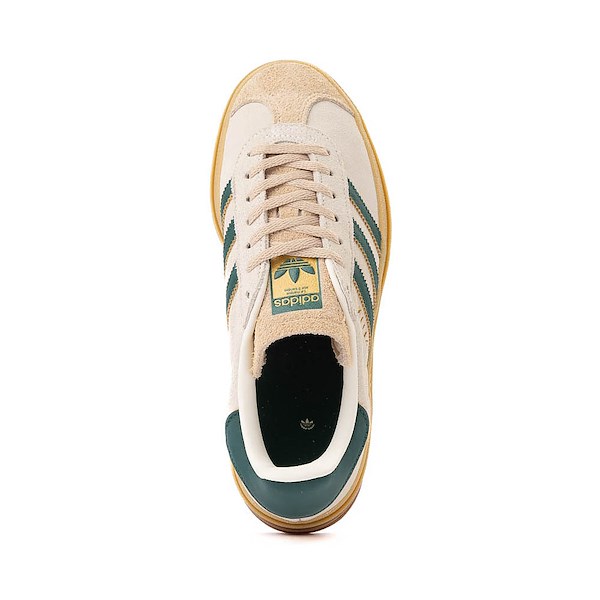 alternate view Womens adidas Gazelle Bold Athletic Shoe - Cream White / Collegiate Green / Magic BeigeALT2