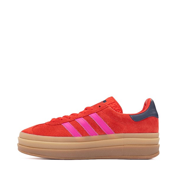 alternate view Womens adidas Gazelle Bold Athletic Shoe - Red / Semi Lucid Fuchsia / Night IndigoALT1