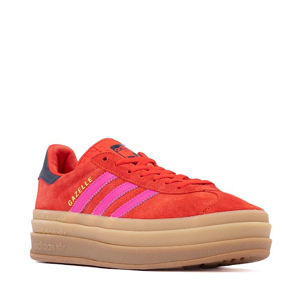 alternate view Womens adidas Gazelle Bold Athletic Shoe - Red / Semi Lucid Fuchsia / Night IndigoALT5