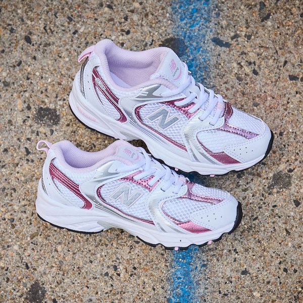 alternate view New Balance 530 Athletic Shoe - Big Kid - White / PinkHERO