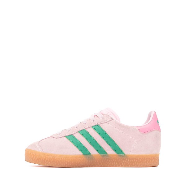 alternate view adidas Gazelle Athletic Shoe - Little Kid - Clear Pink / Court Green / Bliss PinkALT1