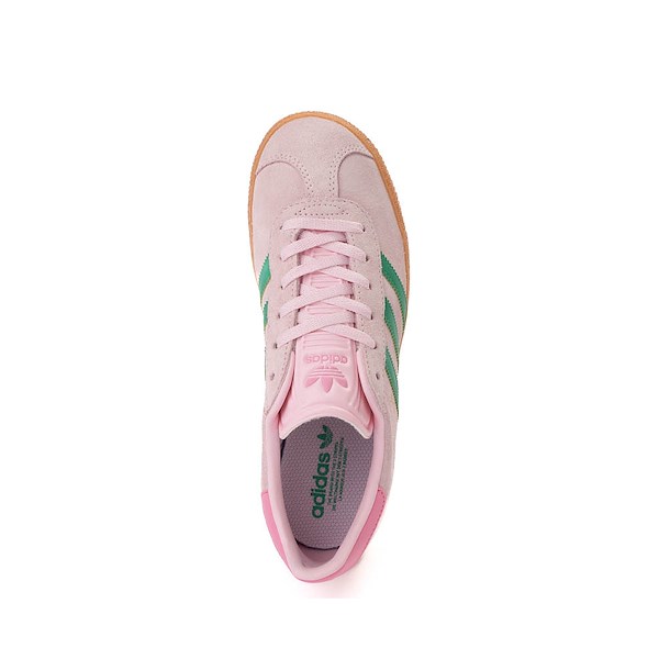 alternate view adidas Gazelle Athletic Shoe - Big Kid - Clear Pink / Court Green / Bliss PinkALT2