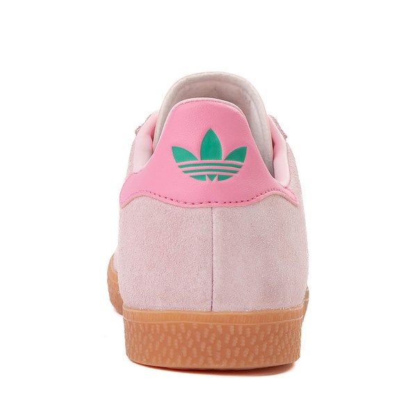 alternate view adidas Gazelle Athletic Shoe - Big Kid - Clear Pink / Court Green / Bliss PinkALT4