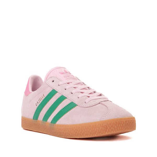 alternate view adidas Gazelle Athletic Shoe - Big Kid - Clear Pink / Court Green / Bliss PinkALT5