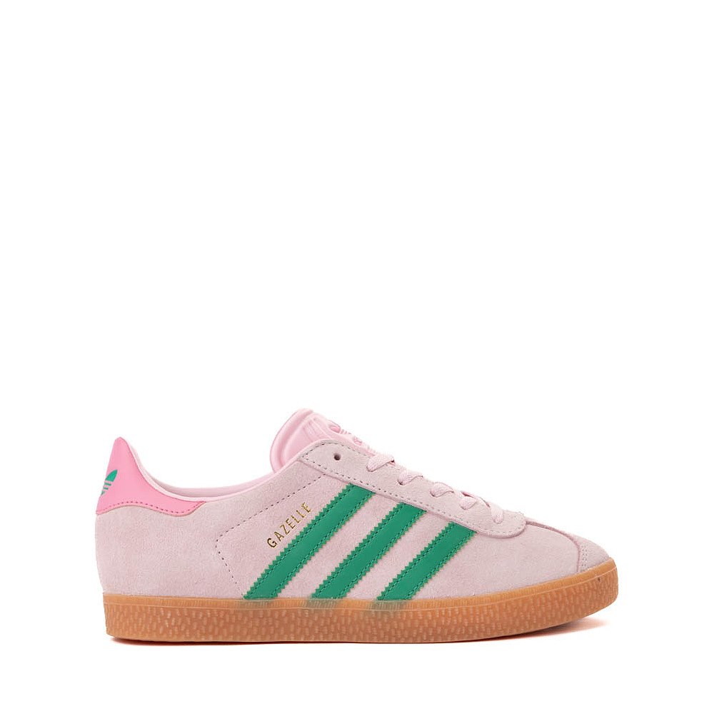 adidas Gazelle Athletic Shoe - Big Kid - Clear Pink / Court Green / Bliss Pink