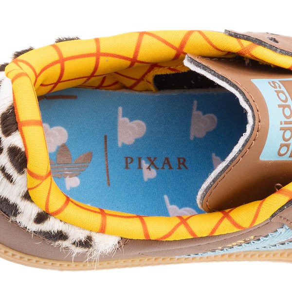 alternate view adidas Disney Pixar Toy Story Samba OG Woody Athletic Shoe - Little Kid - Preloved Brown / Preloved Blue / AluminaALT2B
