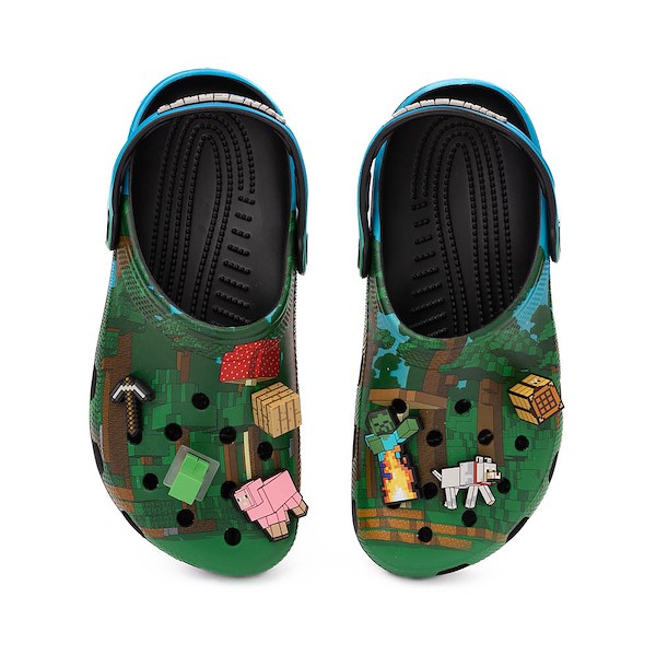 alternate view Minecraft x Crocs Classic Clog - Green / MulticolorALT2