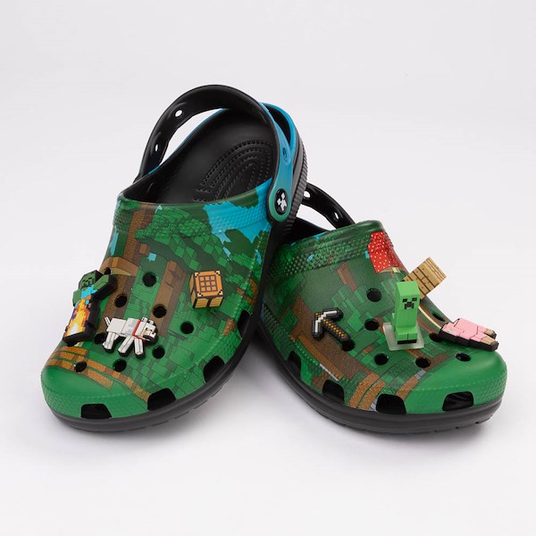 alternate view Minecraft x Crocs Classic Clog - Green / MulticolorHERO