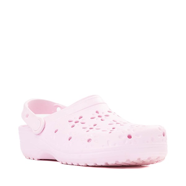 alternate view Crocs Classic Floral Cut-Out Clog - Pink MilkALT5