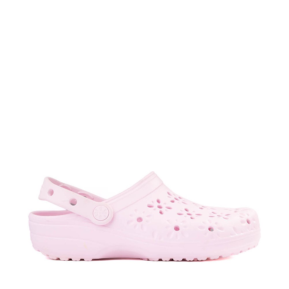 Crocs Classic Floral Cut-Out Clog - Pink Milk