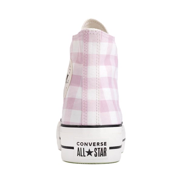 alternate view Womens Converse Chuck Taylor All Star Lift Hi Sneaker - Pink GinghamALT4